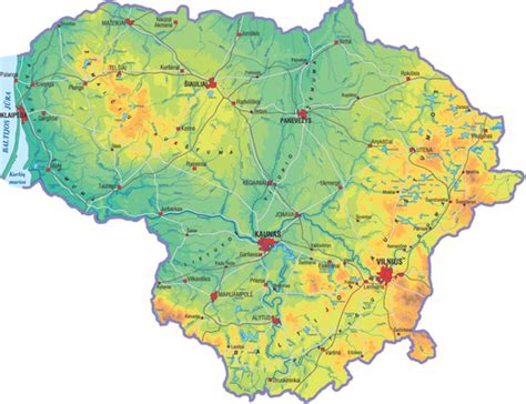 Lietuvos geografinis žemėlapis