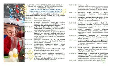 pedagogų konferencijos veikla