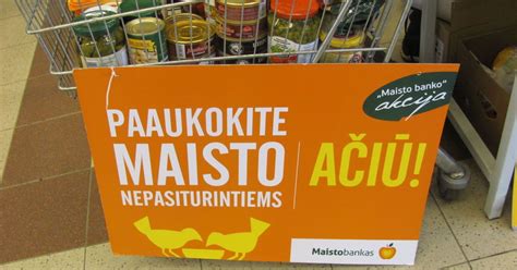 maisto produktų rinkimo akcija