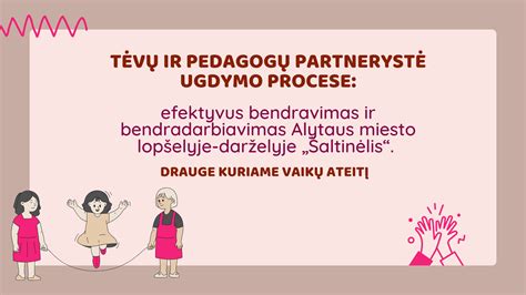 Tėvų bendravimas su darželio auklėtoja