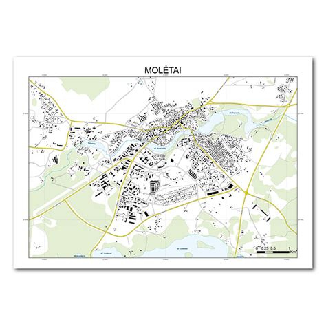 žemėlapis su Molėtų rajono lankytinomis vietomis