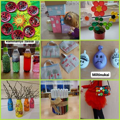 Įvairūs vabzdžiai, pagaminti iš antrinių žaliavų