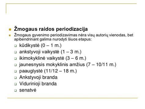 Vaiko raidos tarpsniai