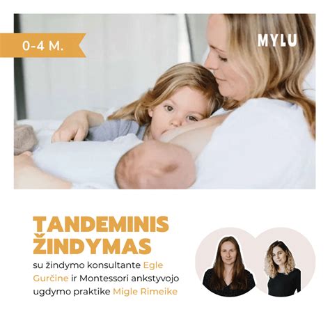 iliustracija, vaizduojanti tandeminį žindymą