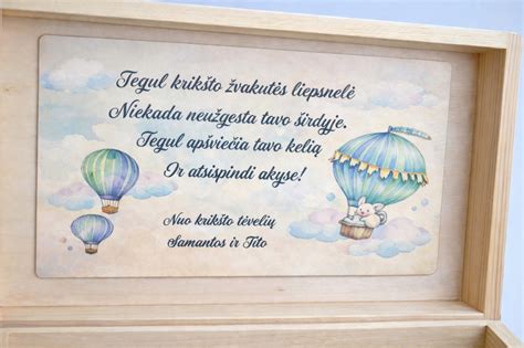 Personalizuota krikštadėžė su mediniu vardu