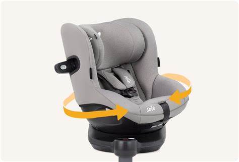 Joie i-Spin 360 kėdutės vaizdas iš šono rodantis pasukimo mechanizmą