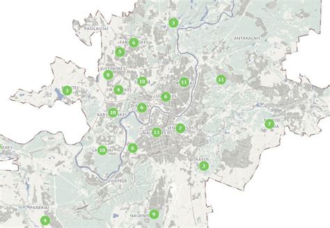 Mapa su Vilniaus darželių lokacijomis