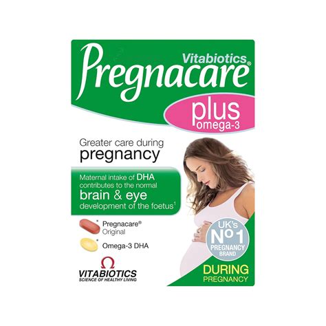 Pregnacare Plus pakuotė ir jos turinys