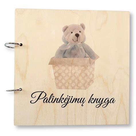 Įvairi krikštynų atributika su meškučių motyvais