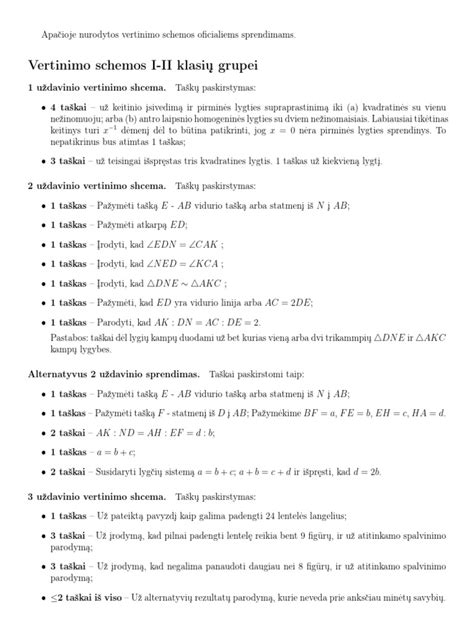 Vertinimo paskirties schema