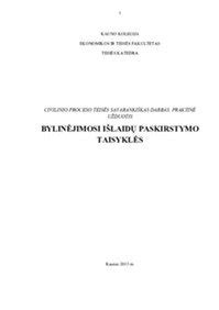 Taisyklės bylinėjimosi išlaidų paskirstymui