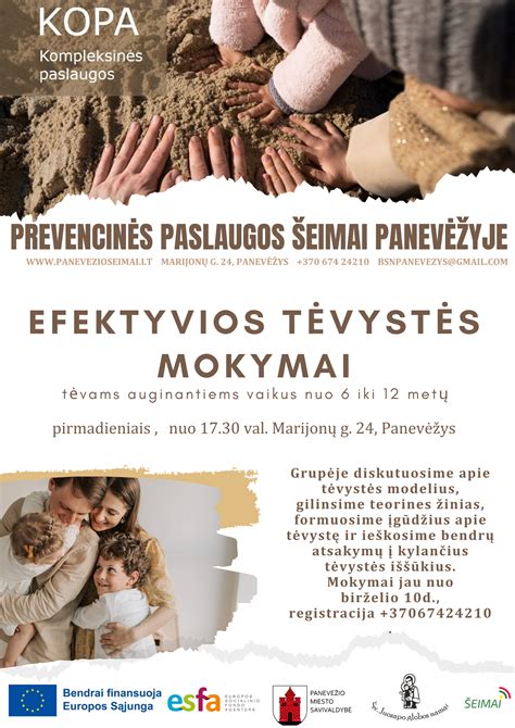 praktiniai tėvystės mokymai grupėje