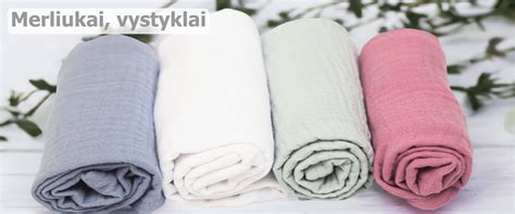 kūdikių vystyklai ir merliukai