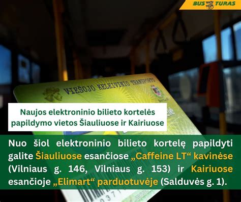 Kauno el. bilieto kortelės pavyzdys