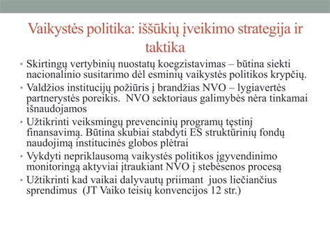 Vaikų teisių ir ugdymo politika