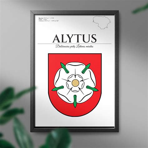 Senovinis Alytaus herbas su trimis lelijomis