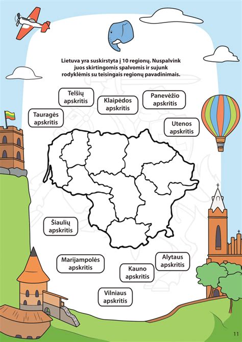 Vaikų rankomis kurtas Lietuvos žemėlapis