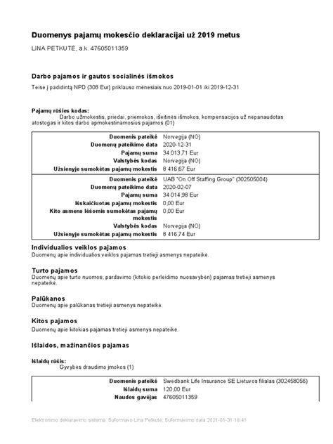 Formos GPM311 pavyzdys