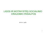 Schematinis vaizdas ligos ir motinystės socialinio draudimo veikimo principų