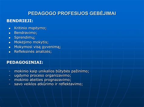 Pedagoginio darbo vaidmenys