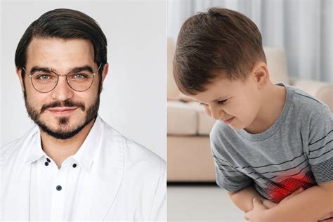 Gydytojas apžiūri pacientą su pilvo skausmais