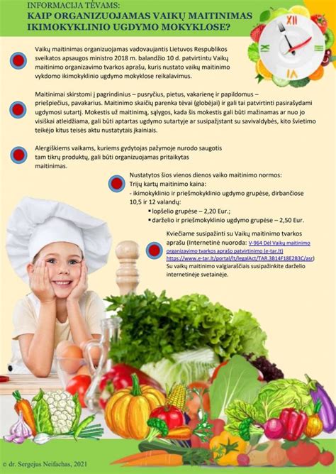 Vaikų valgiaraštis darželyje