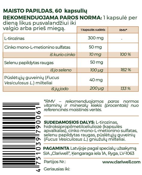Skydliaukės hormonų tablečių pakuotė