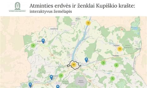 Kupiškio rajono žemėlapis su Alizavos seniūnijos vieta