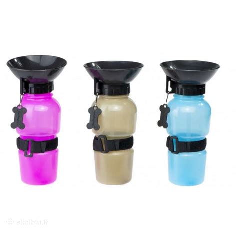 Įvairūs kelioniniai vandens buteliai šunims