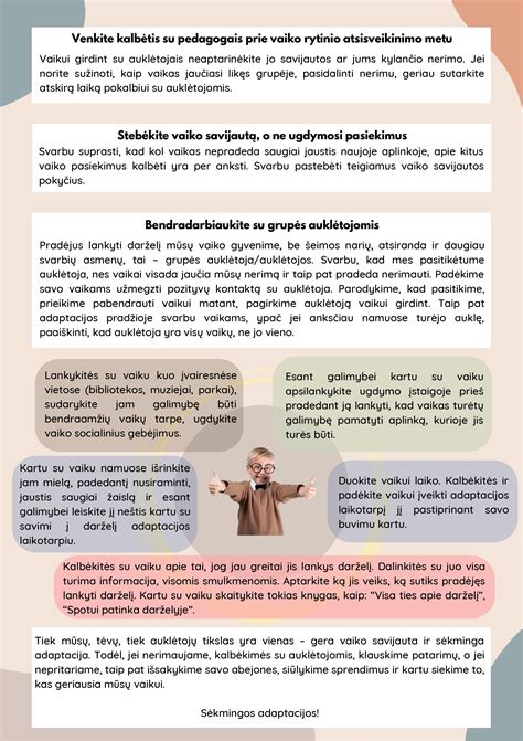 Kalbėdamiesi su mokytoju apie vaiko adaptaciją darželyje