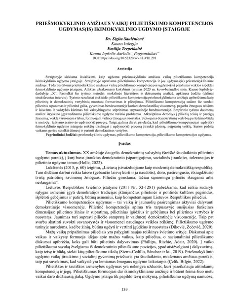 Priešmokyklinio amžiaus vaikų gamtos tyrinėjimai