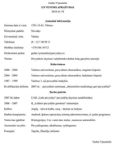 Gyvenimo kelio skaičiaus apskaičiavimo pavyzdys