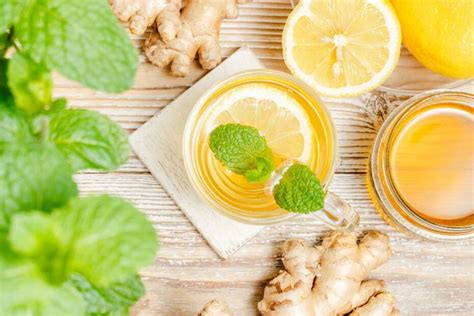 Imbiero šaknis ir pipirmėčių arbata