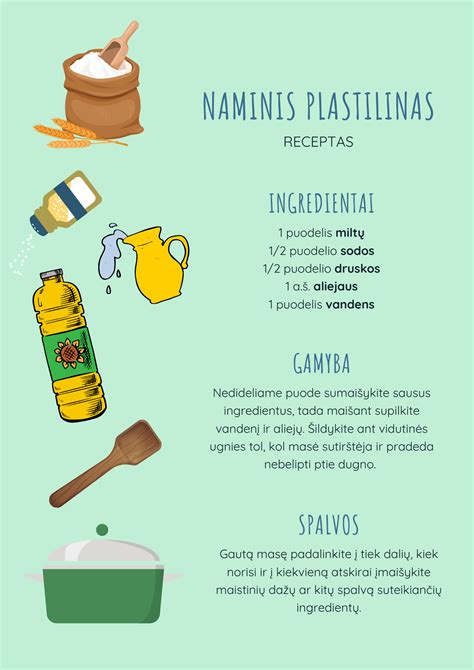 Naminio plastilino gaminimo schema