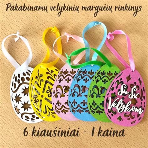 velykinių margučių dekoracijos ir veltinio žaisliukai