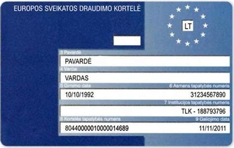 ES sveikatos draudimo kortelė