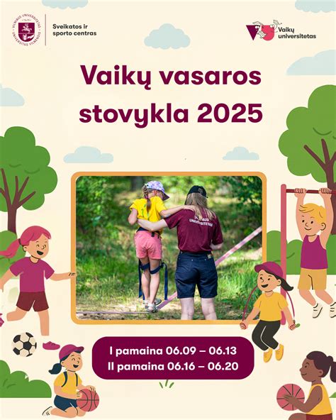 Vaikų vasaros stovyklos organizuojamos klubo „Šatrija“