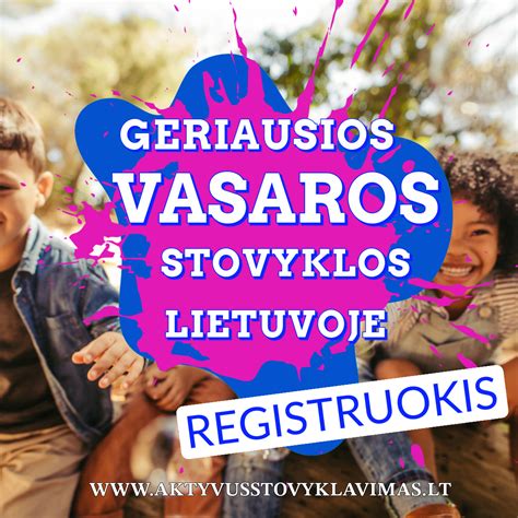 Vaikai smagiai leidžia laiką vasaros stovykloje