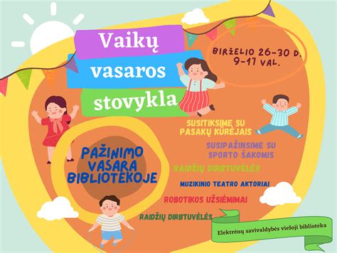 Vaikų grupė stovykloje