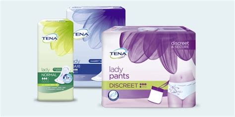 TENA produktų tipai