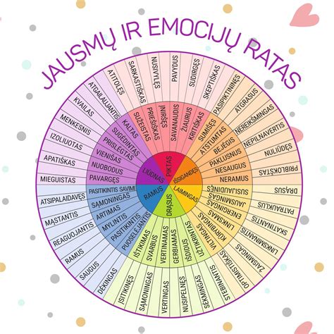 Emocijų ratas ir jų pavyzdžiai