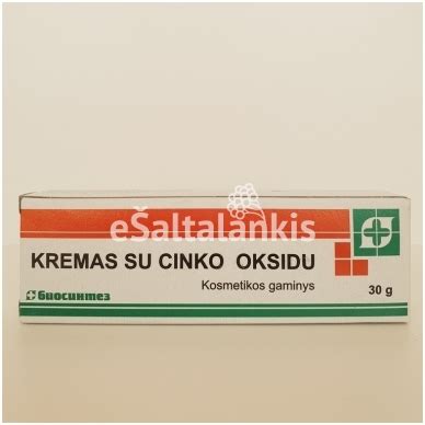 Kremai nuo iššutimų su cinko oksidu