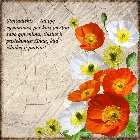 kūrybiškas gimtadienio atvirukas su palinkėjimu