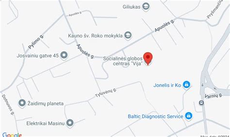 Žemėlapis su Socialinės globos centro 