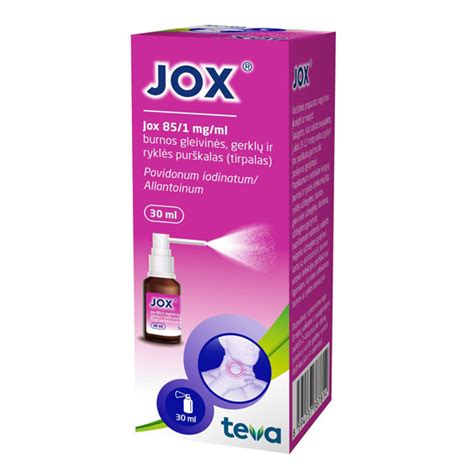 Jox purškalas ir jo sudėtis