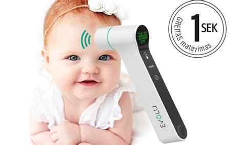 kūdikio rankų temperatūros matavimas