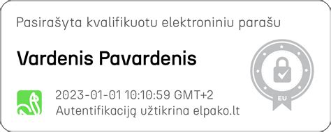Elektroninio parašo ženkliukas