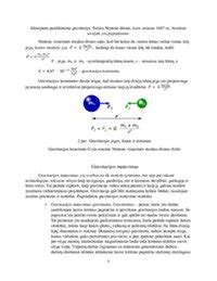 Schemos iliustracija apie gravitacijos veikimą