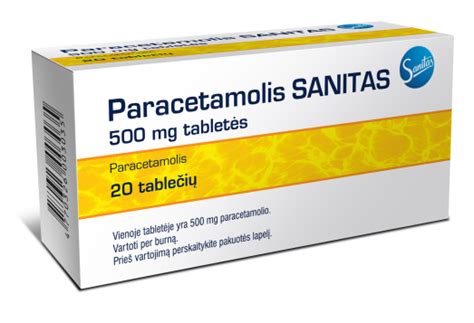 Paracetamolis - skausmą malšinantis ir karščiavimą mažinantis vaistas