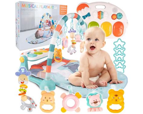 Lavinamasis kilimėlis kūdikiui su žaislais
